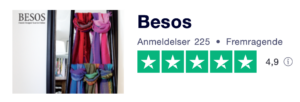 Trustpilot anmeldelser af Besos.dk