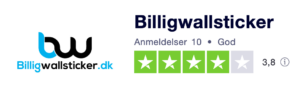 Trustpilot anmeldelser af Billigwallsticker.dk