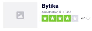 Trustpilot anmeldelser af ByTIKA.dk