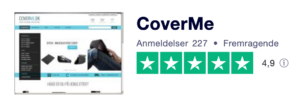 Trustpilot anmeldelser af CoverMe.dk