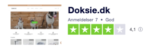 Trustpilot anmeldelser af Doksie.dk