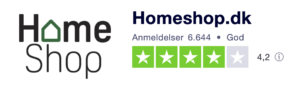 Trustpilot anmeldelser af HomeShop.dk