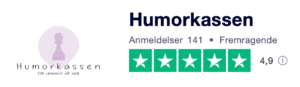 Trustpilot anmeldelser af Humorkassen.dk