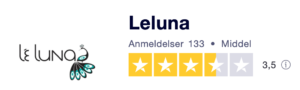 Trustpilot anmeldelser af Leluna.dk