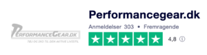 Trustpilot anmeldelser af PerformanceGear.dk