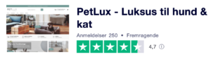 Trustpilot anmeldelser af PetLux.dk