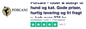 Trustpilot anmeldelser af Porcani.dk