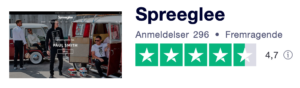 Trustpilot anmeldelser af SPREEGLEE.dk