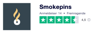 Trustpilot anmeldelser af Smokepins.dk