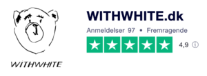 Trustpilot anmeldelser af WITHWHITE.dk